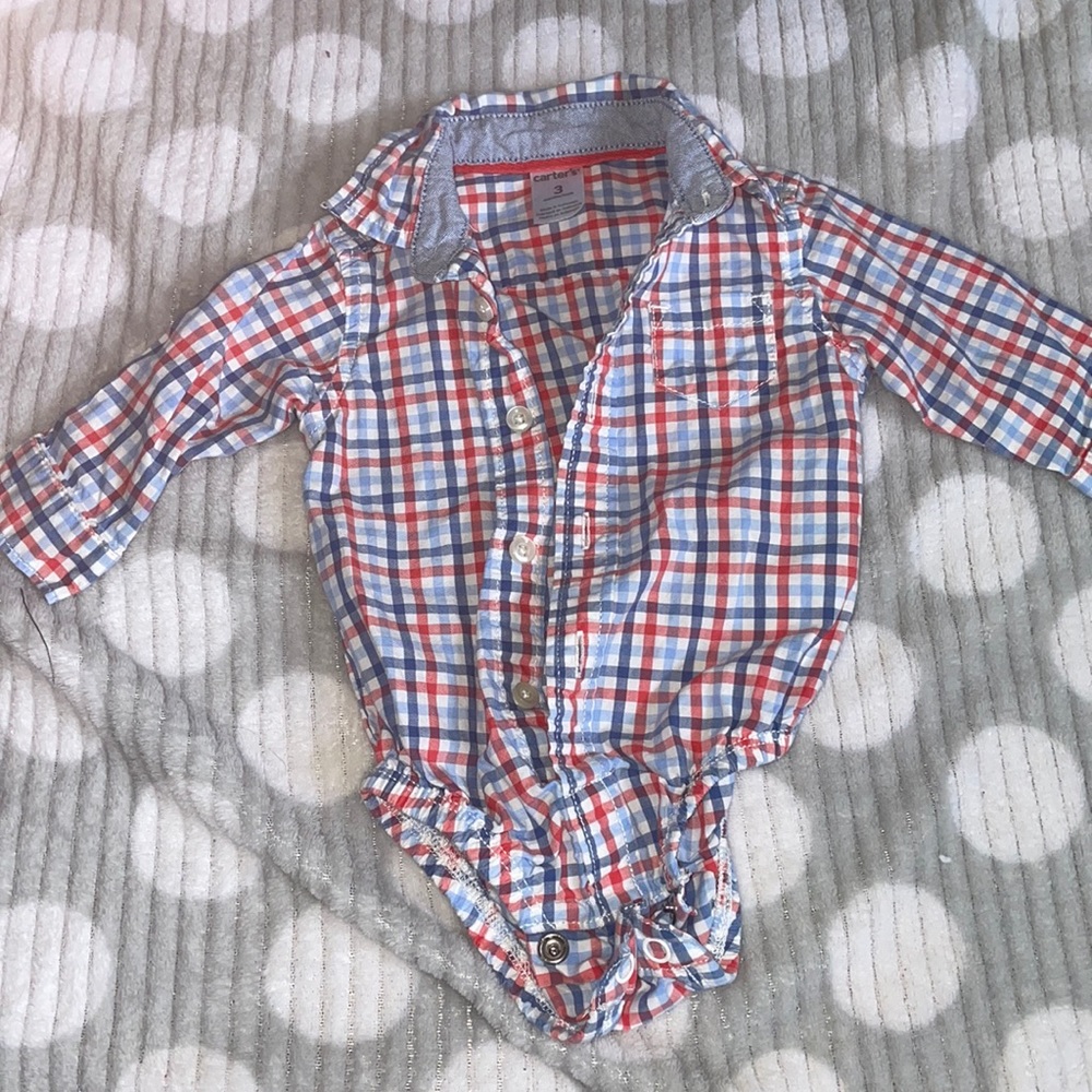 Baby button up- plaid